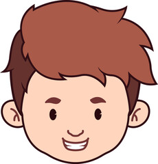 Kids hairstyle models illustration
