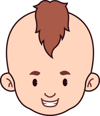 Kids hairstyle models illustration