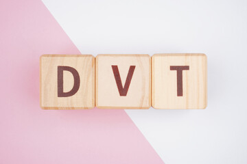 DVT Abbreviations About Health Isolated Background
 - obrazy, fototapety, plakaty