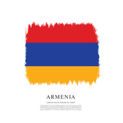 Flag of Armenia, brush stroke background