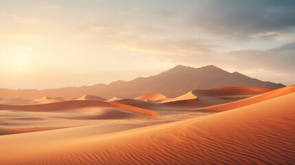 Fototapeta na wymiar Desert landscape with towering sand dunes