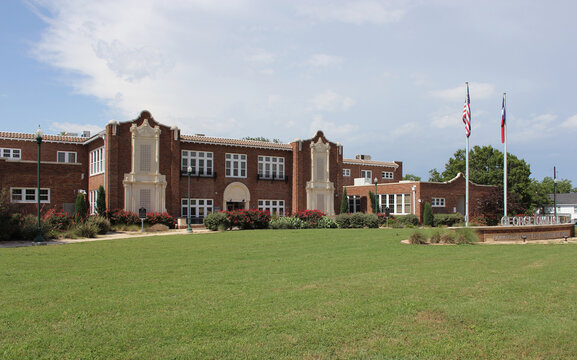 Georgetown, TX - June 8, 2023: School Building near downtown in Georgetown, TX