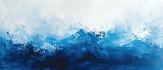 Blue Elegance: A Minimalist Abstract Journey
