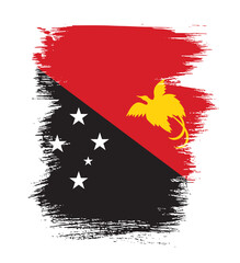 Flag of Papua New Guinea, brush stroke background