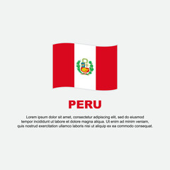 Obraz premium Peru Flag Background Design Template. Peru Independence Day Banner Social Media Post. Background