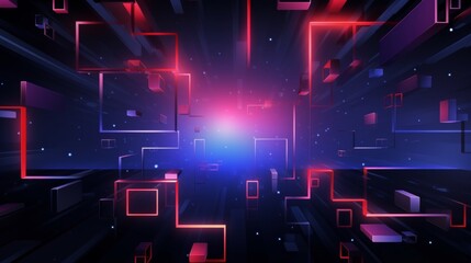 Abstract background in minimalistic style with neon accents  AI generated illustration