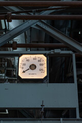 Restored clock in old electrical power station