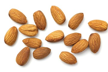 almonds isolated on white