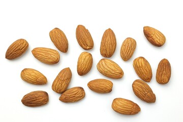 almonds isolated on white