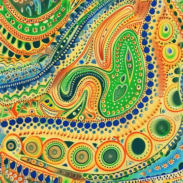 Elegant Zen & Paisley Fusion Pattern Mystical Zen & Paisley Tapestry