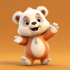 baby cute teddy Bear chibi style realistic full body