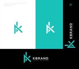 K Letter Logo Icon Brand Identity Sign, K Letter Symbol Template 