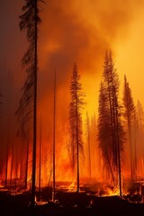 Alaska wildfires up close and personal  AI generated illustration