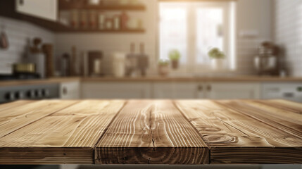 A rustic wooden table top is the stage for a bustling kitchen scene, featuring pots, pans,...