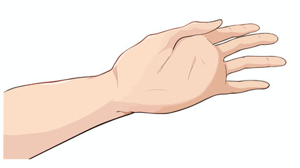 Isolated human hand design flat cartoon vactor illu