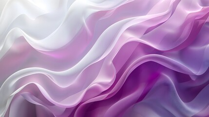 Fototapeta premium A smooth pink and white gradient adorns silk fabric, capturing the gentle waves and evoking a sense of softness and luxury.