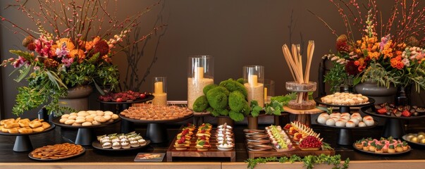 A dessert station that celebrates the seasons