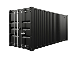 Cargo shipping container isolated
