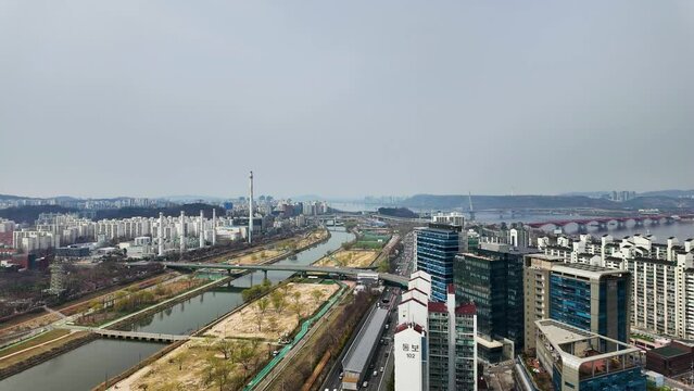 Seoul City landscape time lapse 4K