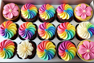 Sweet Spectrum: Cupcake Colors of Joy