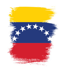 Flag of Venezuela, brush stroke background