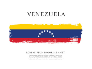 Flag of Venezuela, brush stroke background