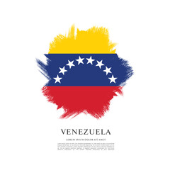 Flag of Venezuela, brush stroke background