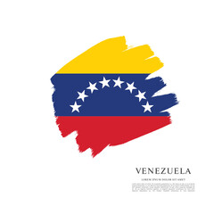 Flag of Venezuela, brush stroke background