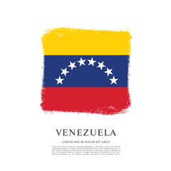 Flag of Venezuela, brush stroke background