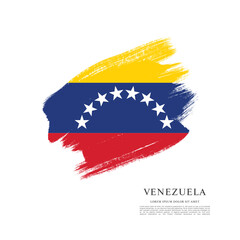 Flag of Venezuela, brush stroke background