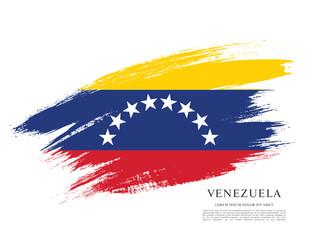 Flag of Venezuela, brush stroke background
