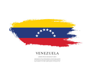 Flag of Venezuela, brush stroke background