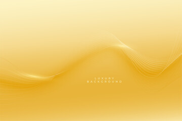 premium golden flowing smooth lines background design