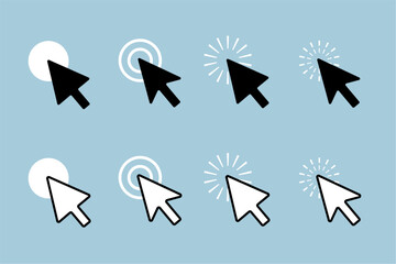 flat style mouse pointer sign design in set - 771173764