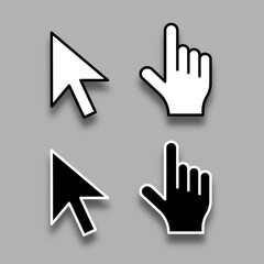 set of hand finger and cursor symbol design - 771173775