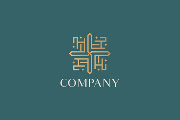 Abstract Arabic Calligraphic Luxury Logo Sign Symbol Brand Identity
