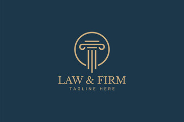 Law Legal Firm Consulting Lawyer Attorney Pillar Justice Logo Business