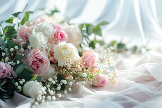 Luxurious wedding flower backdrop for your invitation design