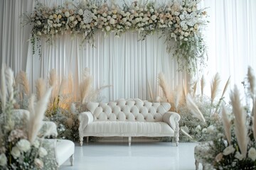 Radiant floral scene to enhance your wedding invitation design