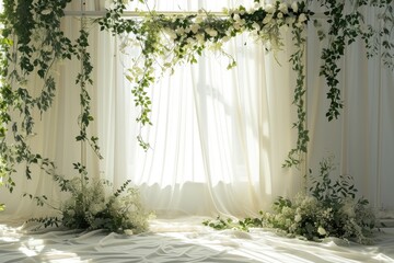 Fototapeta na wymiar Captivating floral motif for elegant wedding invitation designs