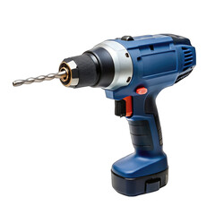 electric screwdriver drill on white isolated background