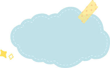Cloud shape sticky note