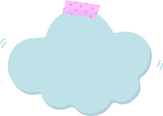 Cloud shape sticky note