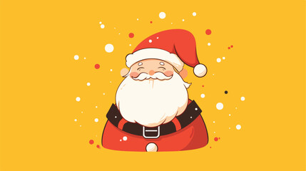 Santa claus design over yellow background vector il