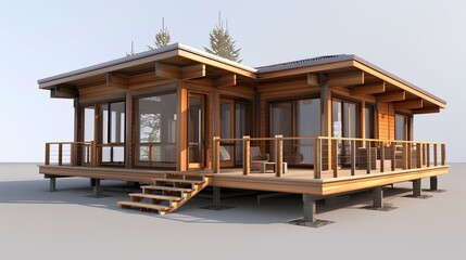 3d rendering of house model design