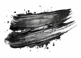 dark black watercolor stain texture in brush stroke style