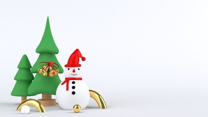 Christmas design 3D Illustration ornament decoration