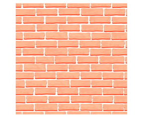 Brick wall texture on a transparent background, png. Simple brick wall. white or red brick