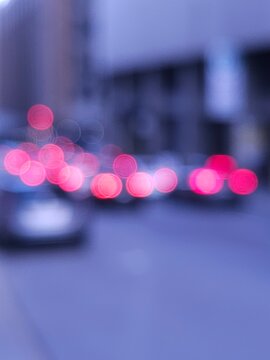 Blurred image of cars stucked on traffic