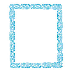 navajo frame in turquoise recreated from a pattern found on navajo silver jewelry - 771185924